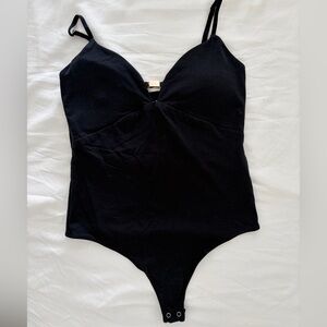 Abercrombie Black Bodysuit with Straps